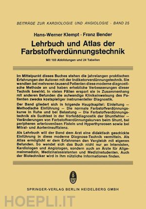 klempt h.-w.; bender f. - lehrbuch und atlas der farbstoffverdünnungstechnik