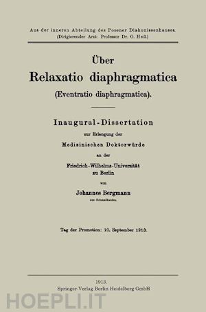 bergmann johannes - Über relaxatio diaphragmatica (eventratio diaphragmatica)