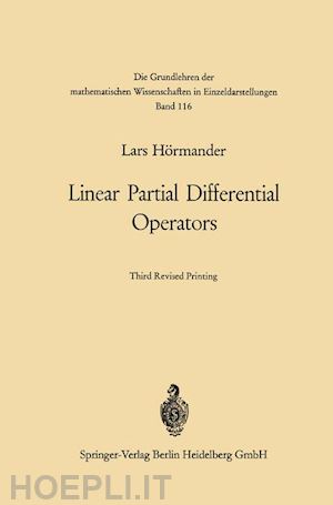 hörmander lars - linear partial differential operators