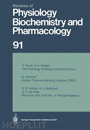 adrian r. h.; rasmussen h.; renold a. e.; trendelenburg u.; ullrich k.; vogt w.; weber a.; hausen h. zur; helmreich e.; holzer h.; jung r.; krayer o.; linden r. j.; miescher p. a.; piiper j. - reviews of physiology, biochemistry and pharmacology