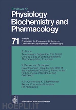 adrian r. h.; renold a. e.; trendelenburg u.; ullrich k.; vogt w.; weber a.; helmreich e.; holzer h.; jung r.; kramer k.; krayer o.; lynen f.; miescher p. a.; rasmussen h. - reviews of physiology biochemistry and pharmacology