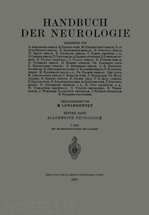 lewandowsky m.; abelsdorff g.; bumke oswald - handbuch der neurologie