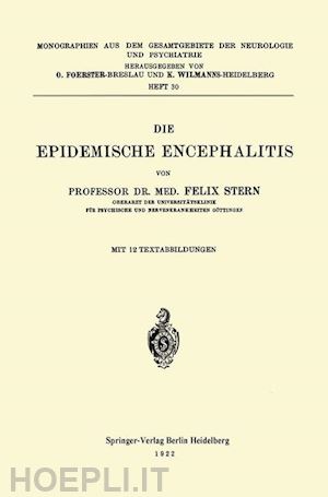 stern felix - die epidemische encephalitis