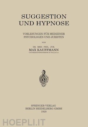 kauffmann max - suggestion und hypnose
