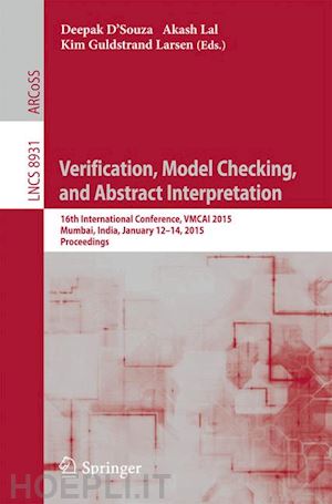 d'souza deepak (curatore); lal akash (curatore); larsen kim guldstrand (curatore) - verification, model checking, and abstract interpretation