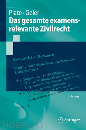 plate jürgen; geier anton - das gesamte examensrelevante zivilrecht