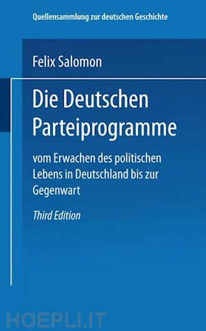 salomon dr. felix - die deutschen parteiprogramme