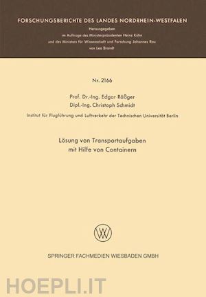 rößger edgar; schmidt christoph - lösung von transportaufgaben mit hilfe von containern