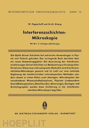 pepperhoff werner; ettwig hans-heinrich - interferenzschichten-mikroskopie