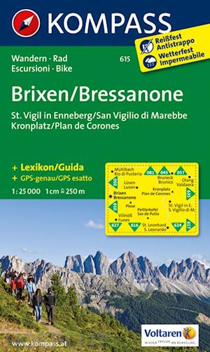 aa.vv. - k 615 - bressanone/san vigilio di marebbe/plan de corones - carta escursioni, bi