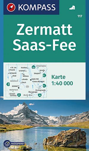 aa.vv. - k 117 - zermatt saas fee carta escursioni 1:40000