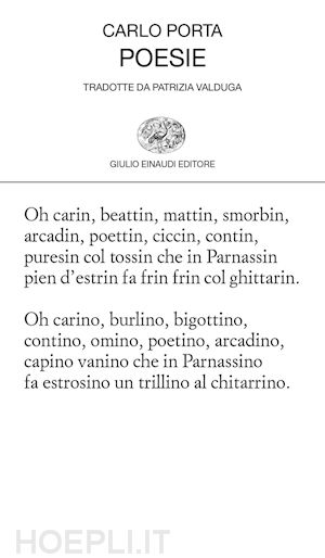 porta carlo - poesie. testo italiano e milanese