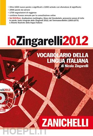 zingarelli nicola - lo zingarelli 2012  + dvd rom + licenza on line