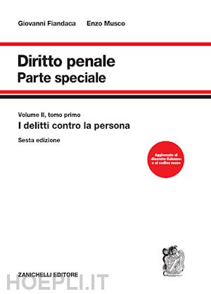 fiandaca giovanni; musco enzo - diritto penale - parte speciale