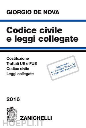 de nova giorgio - codice civile e leggi collegate - 2016