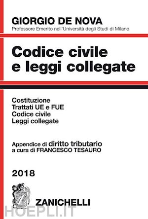 de nova giorgio - codice civile e leggi collegate 2018
