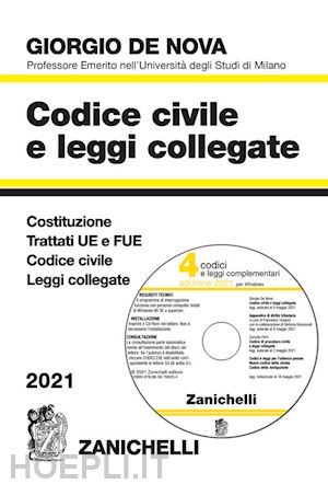 de nova giorgio - codice civile e leggi collegate - 2021 - + cd-rom