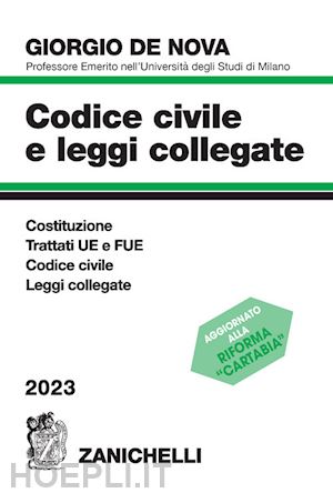 de nova giorgio - codice civile e leggi collegate 2023 - con cd-rom