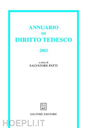 patti salvatore (curatore) - annuario di diritto tedesco.