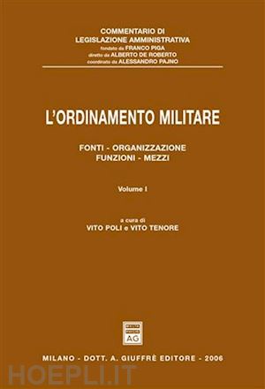 poli vito, tenore vito (curatore) - l'ordinamento militare.