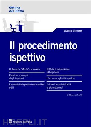 rinaldi manuela - il procedimento ispettivo