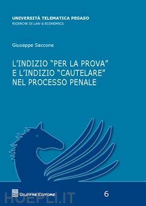 saccone giuseppe - indizio per la prova e l'indizio cautelare nel processo penale