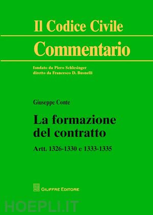 conte giuseppe - formazione del contratto