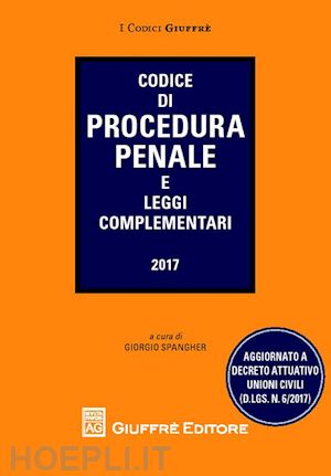 spangher giorgio - codice di procedura penale