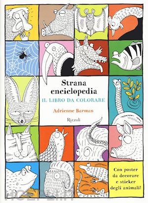 barman adrienne - strana enciclopedia. il libro da colorare. con adesivi