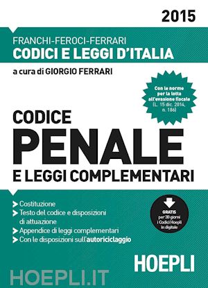 ferrari giorgio (curatore) - codice penale - 2015