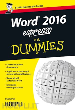 poli paolo - word 2016 espresso for dummies