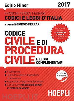 ferrari giorgio (curatore) - codice civile e di procedura civile - editio minor