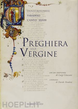 Preghiera Alla Vergine Alighieri Dante Libro Marietti 1820 10