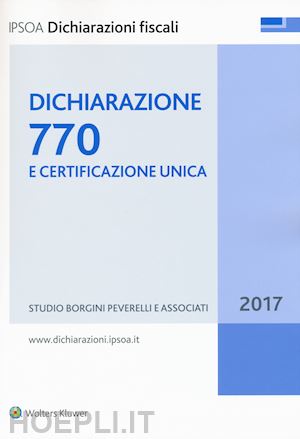 studio borgini peverelli e associati (curatore) - dichiarazione 770 e certificazione unica