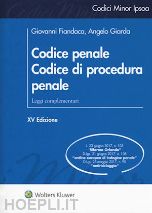 fiandaca giovanni; giarda angelo - codice penale - codice di procedura penale
