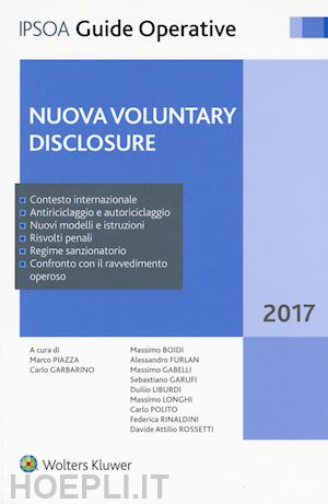 piazza marco (curatore); garbarino carlo (curatore) - nuova voluntary disclosure