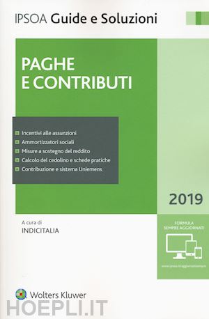 indicitalia (curatore) - paghe e contributi - 2019