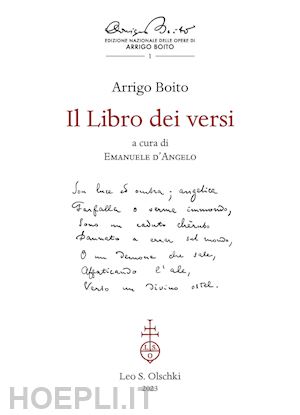 boito arrigo; d'angelo e. (curatore) - il libro dei versi