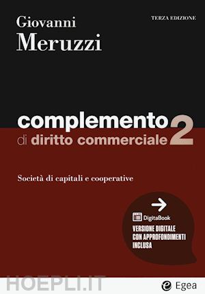 meruzzi giovanni - complemento di diritto commerciale. con digitabook. vol. 2: società di capitali e cooperative