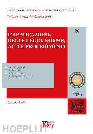 italia vittorio - l'applicazione delle leggi, norme, atti e procedimenti