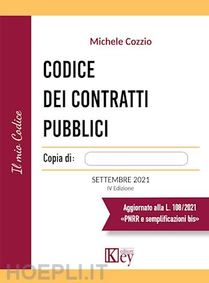 cozzio michele - codice dei contratti pubblici