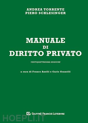 Manuale Di Diritto Privato - Torrente Andrea; Schlesinger Piero | Libro ...