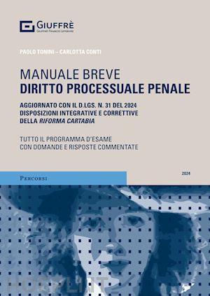 tonini paolo; conti carlotta - manuale breve di diritto processuale penale