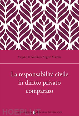 d'antonio virgilio; maietta angelo - la responsabilita' civile in diritto privato comparato