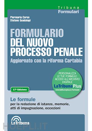 Formulario Del Nuovo Processo Penale Corso Piermaria Guadalupi