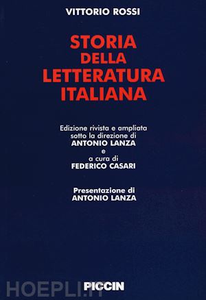 rossi vittorio-lanza antonio-casari federico - storia della letteratura italiana