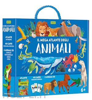 pesavento giulia - il mega atlante degli animali. ediz. a colori. con puzzle. con 40 carte