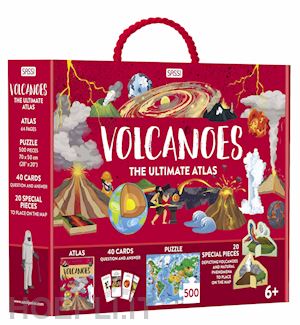 cerato mattia; bonaguro valentina - mega atlas volcanoes. ediz. a colori. con 20 formine. con puzzle. con 40 carte