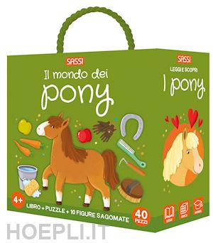 gaule matteo - il mondo dei pony. q-box. ediz. a colori. con 10 figurine sagomate. con puzzle