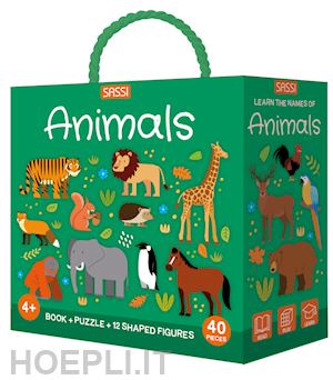  - animals. q-box. ediz. a colori. con puzzle